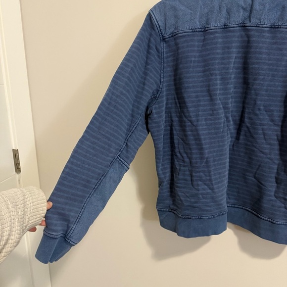 Vineyard Vines Sweater Blue Moonshine Woodhouse Striped Pullover Quarter Zip - Picture 12 of 16
